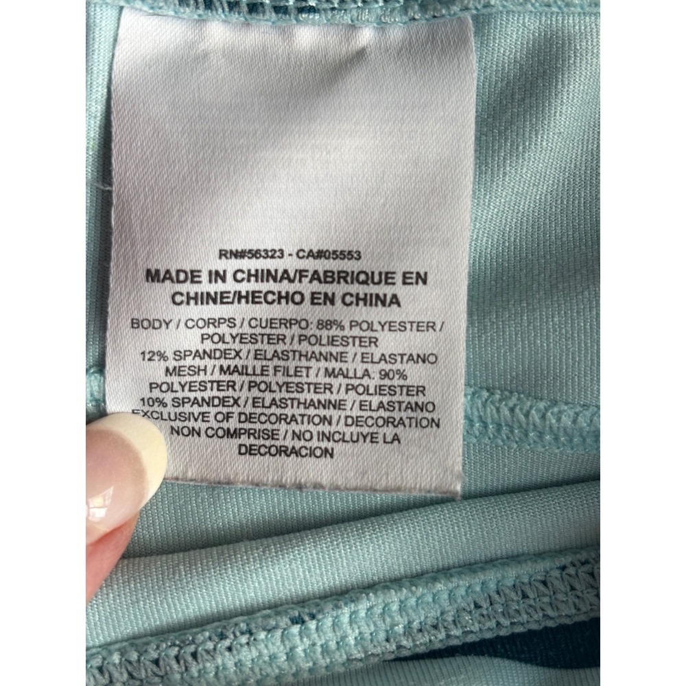 Nike Running Tights Athletic Leggings Teal Zigzag Print YOGA Activewear SmalL - Picture 6 of 7